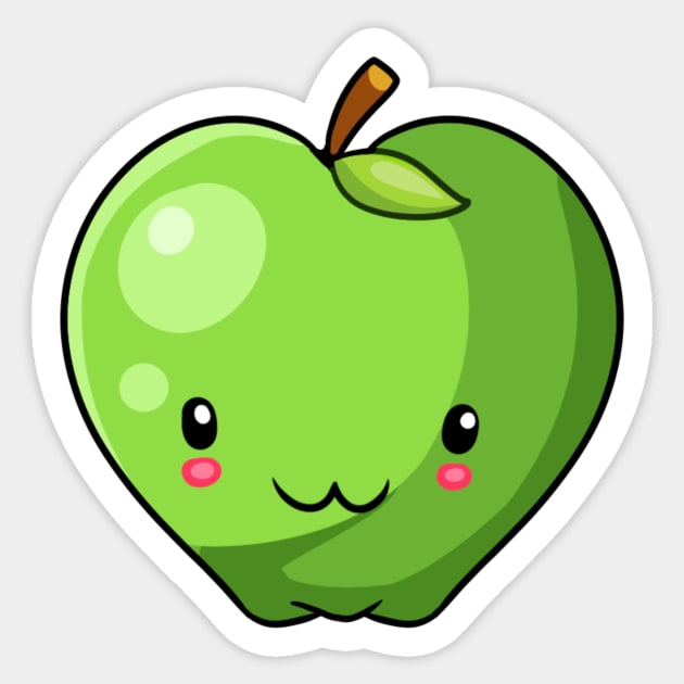 Kawaii apple fruit Sticker by Japanese Designs